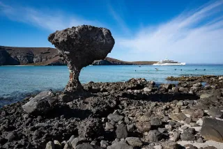 Formación rocosa El Hongo en playa Balandra, La Paz