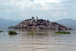Isla de Janitzio en el lago de Pátzcuaro, Michoacán