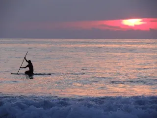 Atardecer en playa Zicatela, Puerto Escondido